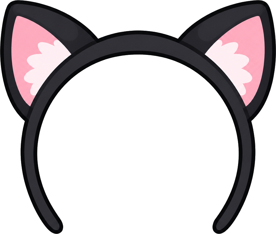 Tiara com orelhinhas de gato